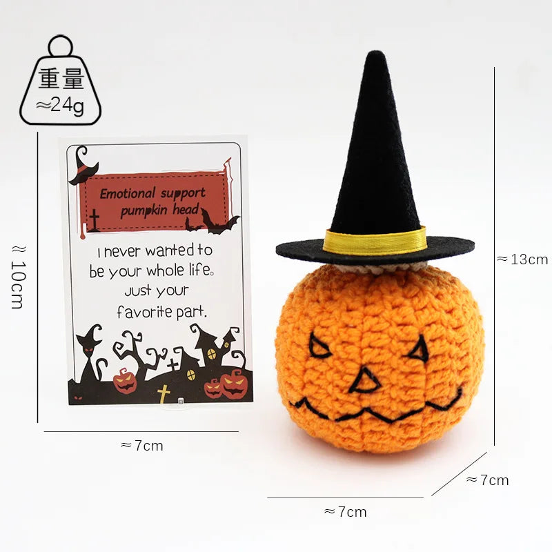 2025 Halloween Crochet Dolls Creative Halloween Decorations Friend Gifts Hand Woven Pumpkins