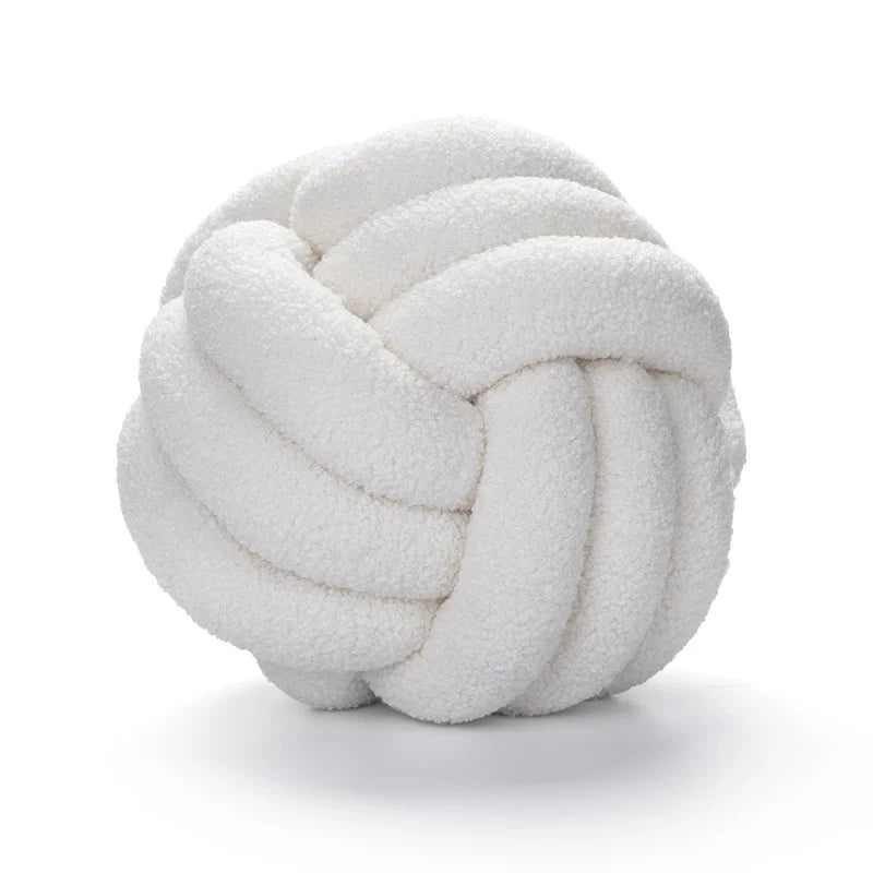Knot Pillow Ball Soft Home Decorative Pillows Handmade Knotted Ball Throw Pillow Cushion Home Decor for Bed Couch JAF012