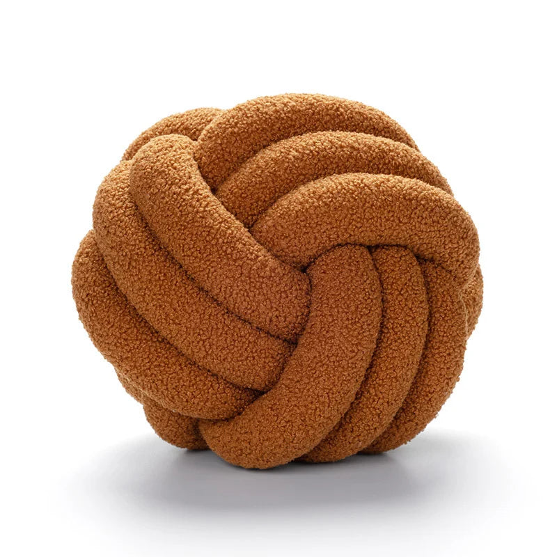 Knot Pillow Ball Soft Home Decorative Pillows Handmade Knotted Ball Throw Pillow Cushion Home Decor for Bed Couch JAF012
