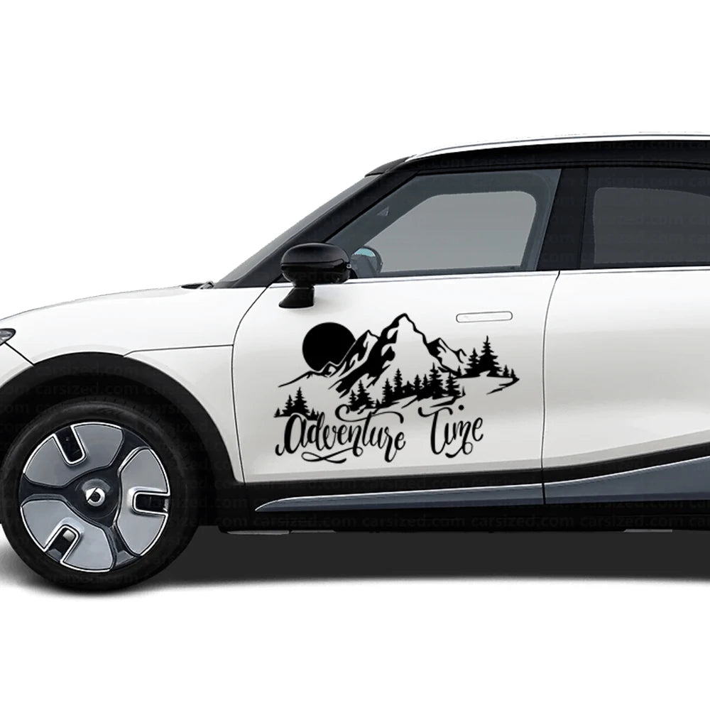 Car Adventures Mountain Decor Sticker Auto Tuning Accessories for Camper Van SUV Motorhome Caravan RV Vanlife Decor Decal Cover