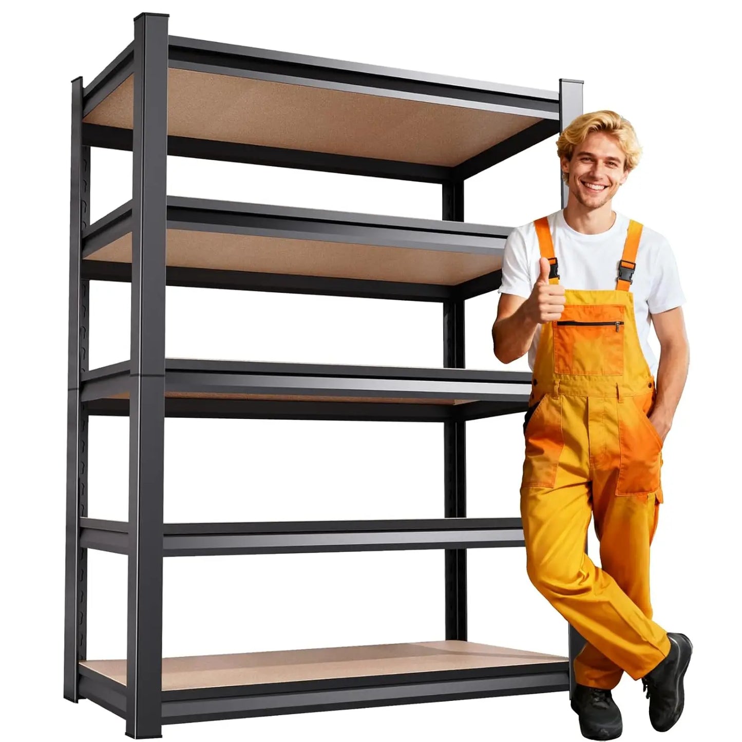 72''H Garage Shelving Heavy Duty Adjustable Garage Shelves 2500LBS Storage Shelves,5-Tier Metal Shelving Unit, Customized