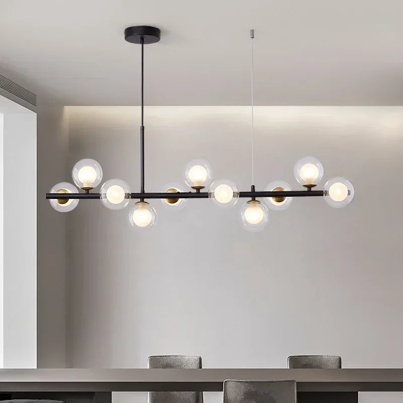 Modern Glass Ball Ceiling Chandelier for Table Dining Living Room Kitchen Island Pendant Lamp Home Decor Indoor Lighting Fixture