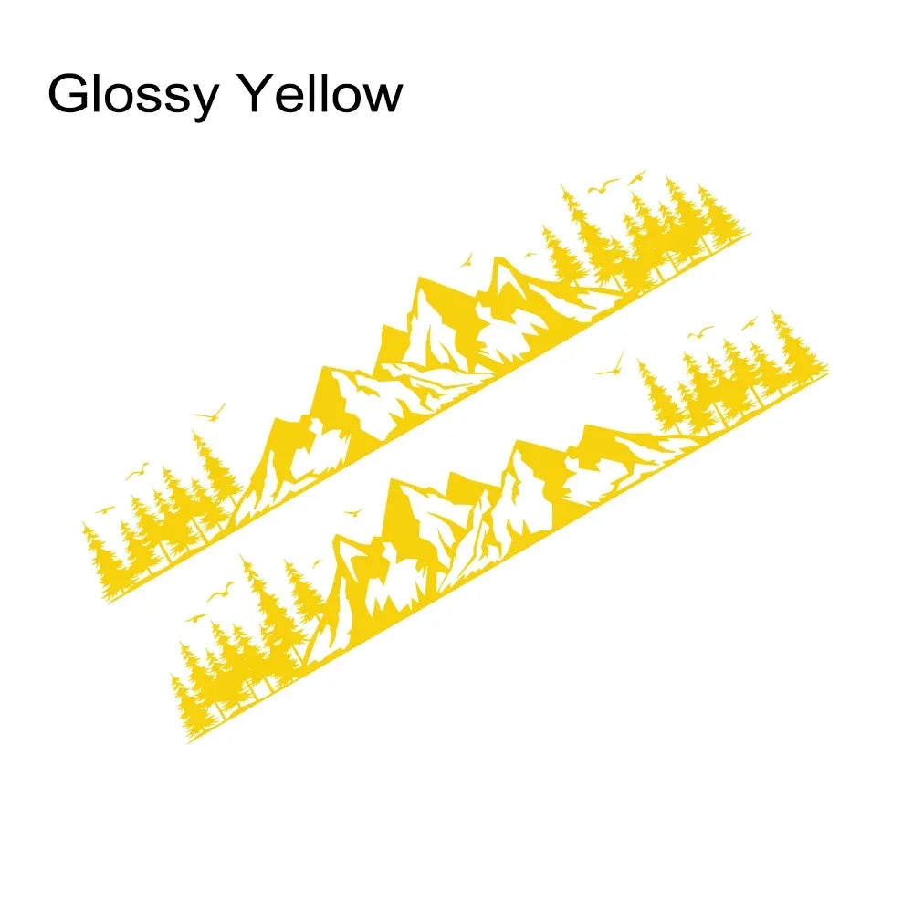 Car Sticker Van Camper Decor Decal Vinyl Mountain Forest Decoration For Truck Camper RV Bus Caravan Body Auto Tuning Accessories