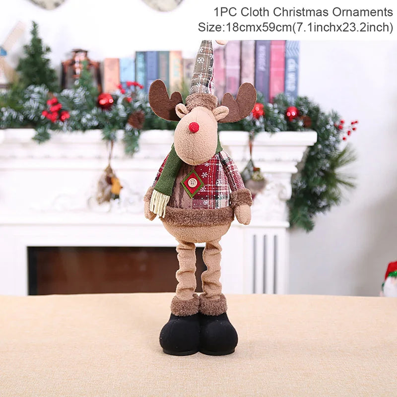 Christmas Santa Doll Merry Christmas Decorations For Home 2024 Table Xmas Ornaments Navidad Natal Noel New Year Decor 2025 Gifts