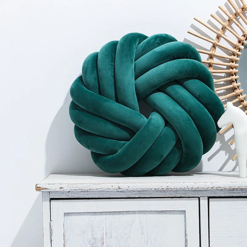 Round Handmade Knot Pillow Cushion Art Home Decor Pillows for Bed Pillows Throw Pillows for Couch Sofa Bedroom Christmas Gift