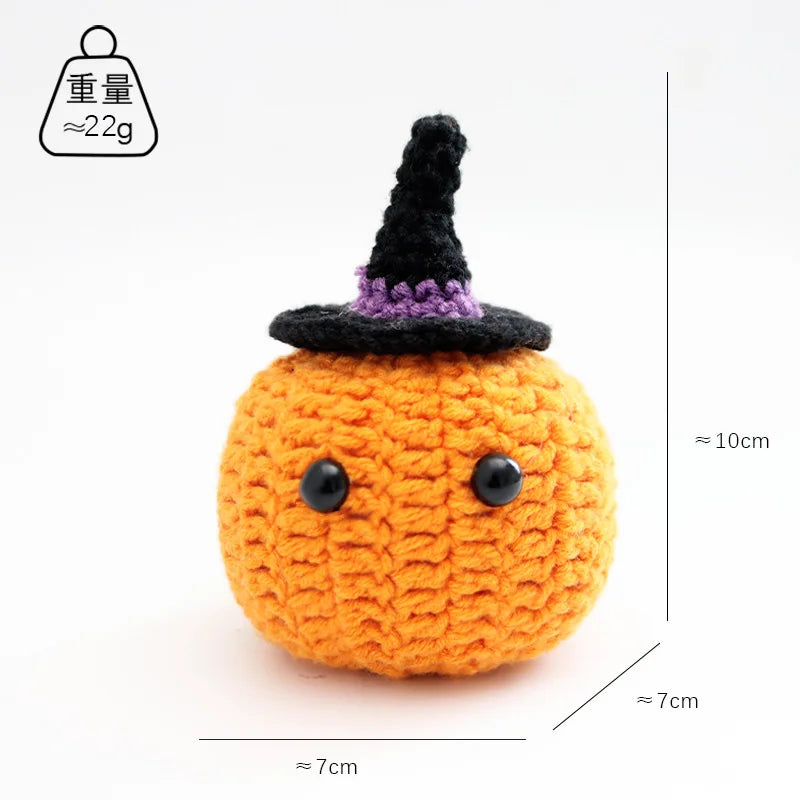2025 Halloween Crochet Dolls Creative Halloween Decorations Friend Gifts Hand Woven Pumpkins