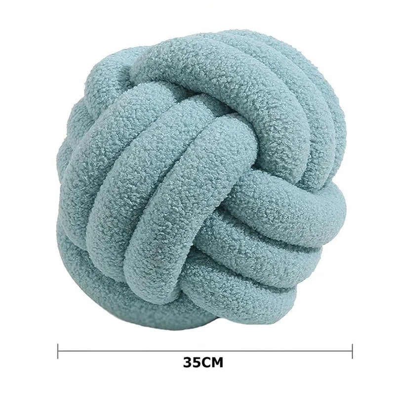 Knot Pillow Ball Soft Home Decorative Pillows Handmade Knotted Ball Throw Pillow Cushion Home Decor for Bed Couch JAF012