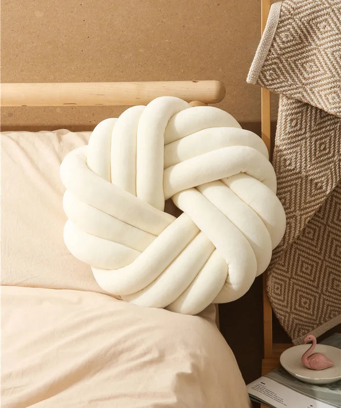 Round Handmade Knot Pillow Cushion Art Home Decor Pillows for Bed Pillows Throw Pillows for Couch Sofa Bedroom Christmas Gift