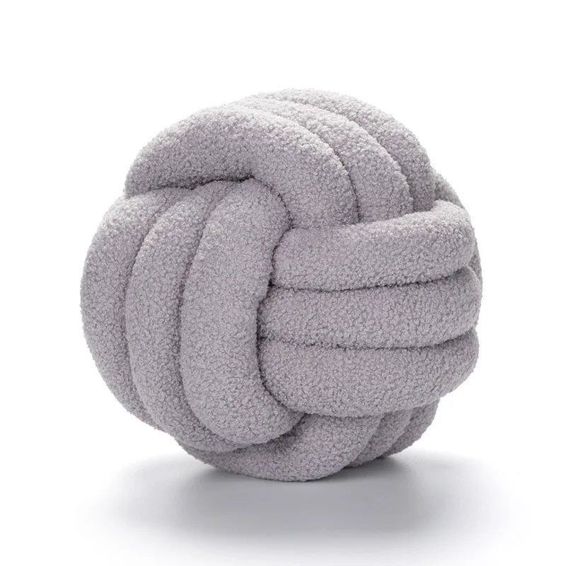 Knot Pillow Ball Soft Home Decorative Pillows Handmade Knotted Ball Throw Pillow Cushion Home Decor for Bed Couch JAF012