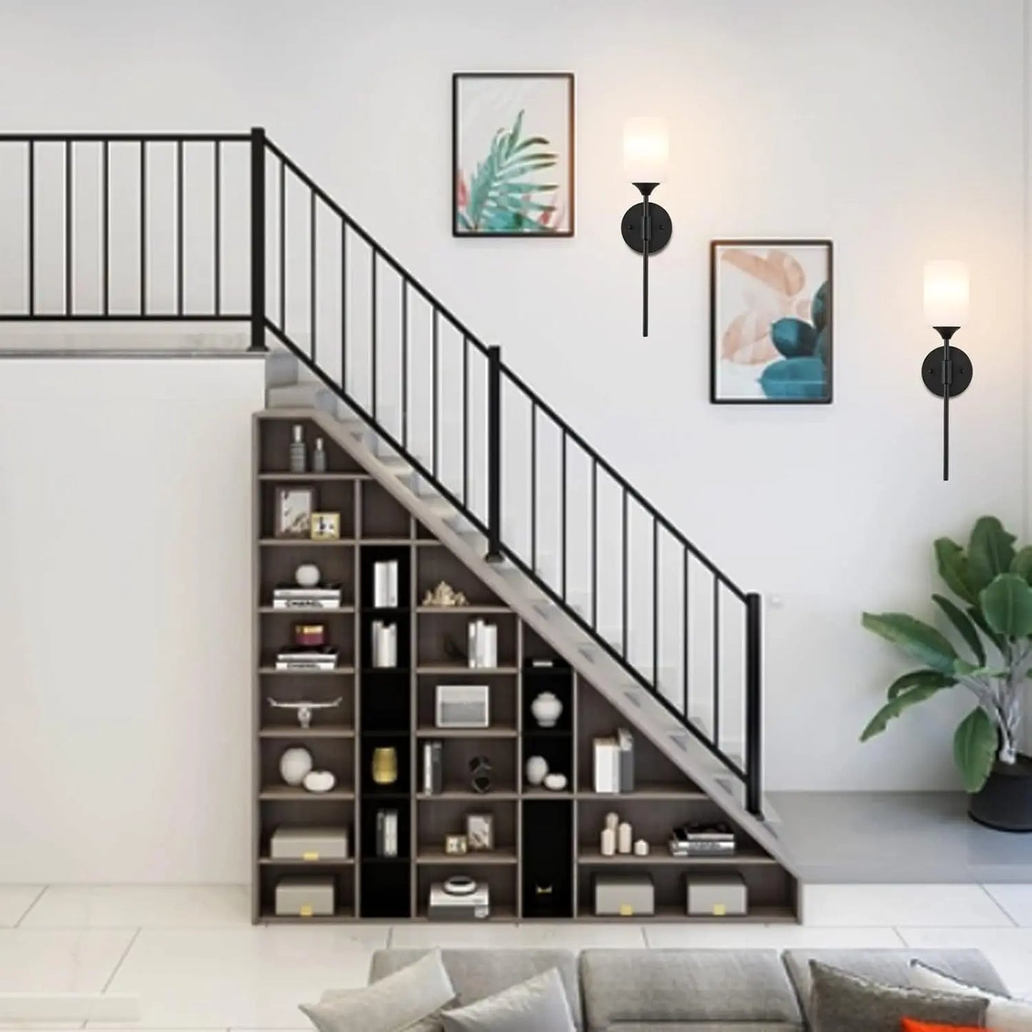 Nordic Modern Simple Bedside Wall Lamp Wrought Iron Living Room Corridor Bedroom Wall Lights