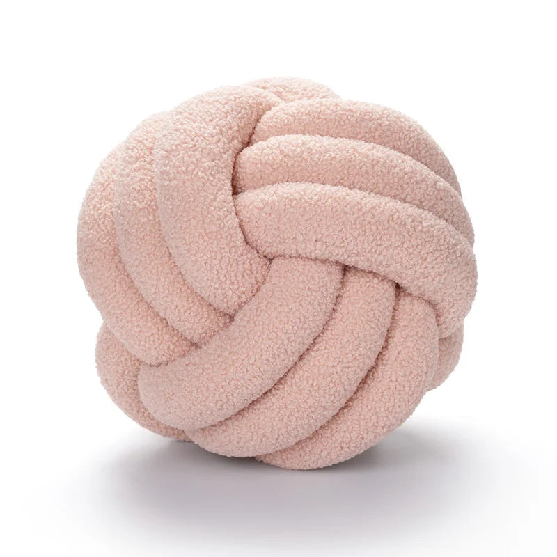 Knot Pillow Ball Soft Home Decorative Pillows Handmade Knotted Ball Throw Pillow Cushion Home Decor for Bed Couch JAF012