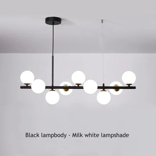 Modern Glass Ball Ceiling Chandelier for Table Dining Living Room Kitchen Island Pendant Lamp Home Decor Indoor Lighting Fixture