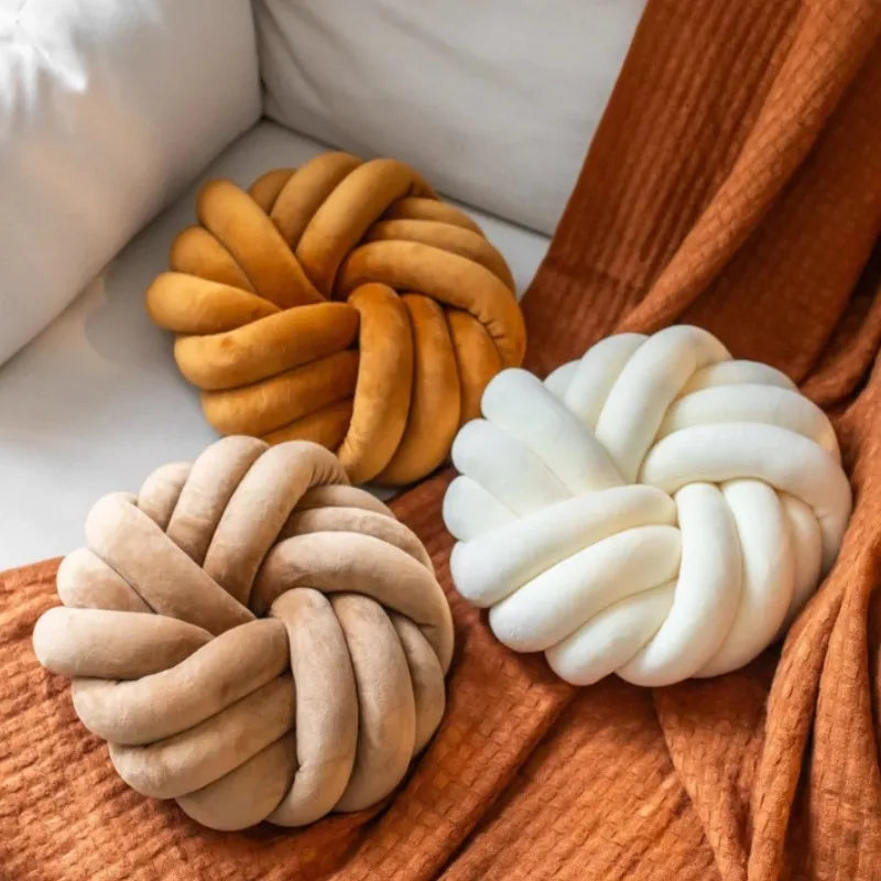 Round Handmade Knot Pillow Cushion Art Home Decor Pillows for Bed Pillows Throw Pillows for Couch Sofa Bedroom Christmas Gift