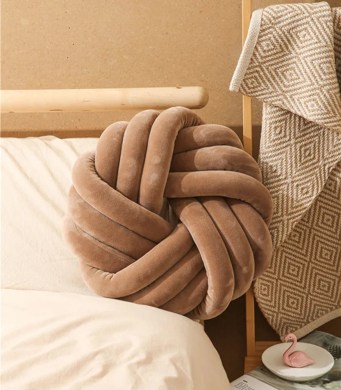 Round Handmade Knot Pillow Cushion Art Home Decor Pillows for Bed Pillows Throw Pillows for Couch Sofa Bedroom Christmas Gift