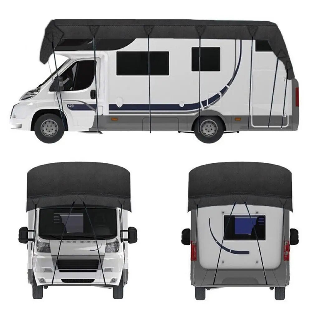 Waterproof RV Roof Cover 210D Oxford Cloth Roof Protective Cover 5x3M RV Sun Protection Waterproof Sunshade Protector