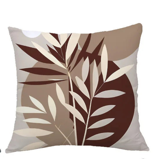 Modern Leaf And Face Patterned Decorative Throw Pillows Polyester pillowcase, sofa decorative cushion cov Headboard Pillow