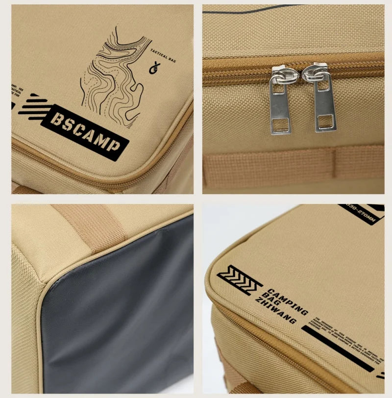 30-42L Camping Storage Bag Foldable Insulation Storage Box Cookware Tableware Handbag Field Divider Tactical Camping Picnic Tool